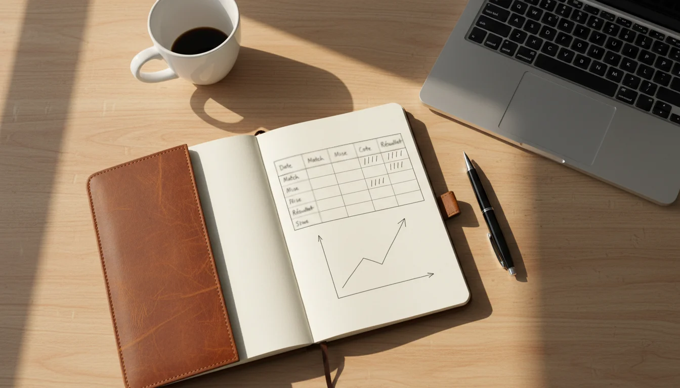 Carnet de notes avec stratégie de gestion de bankroll pour paris sportifs