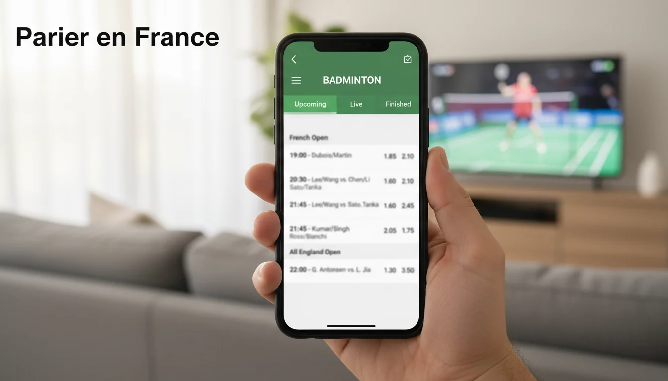 Paris sportifs badminton en ligne sur smartphone en France